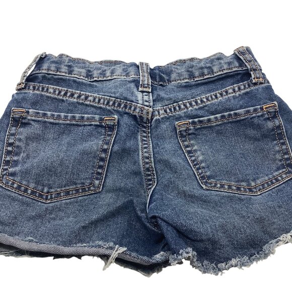 Old Navy High Rise Adjustable Waist Denim Shorts For Girls Size 6 - Picture 10 of 10